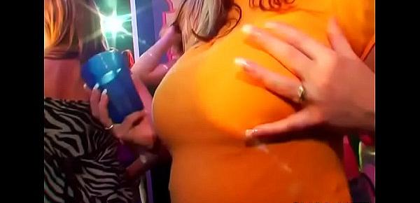  Leaking vagina on the dance floor fucking and slots face and mouth